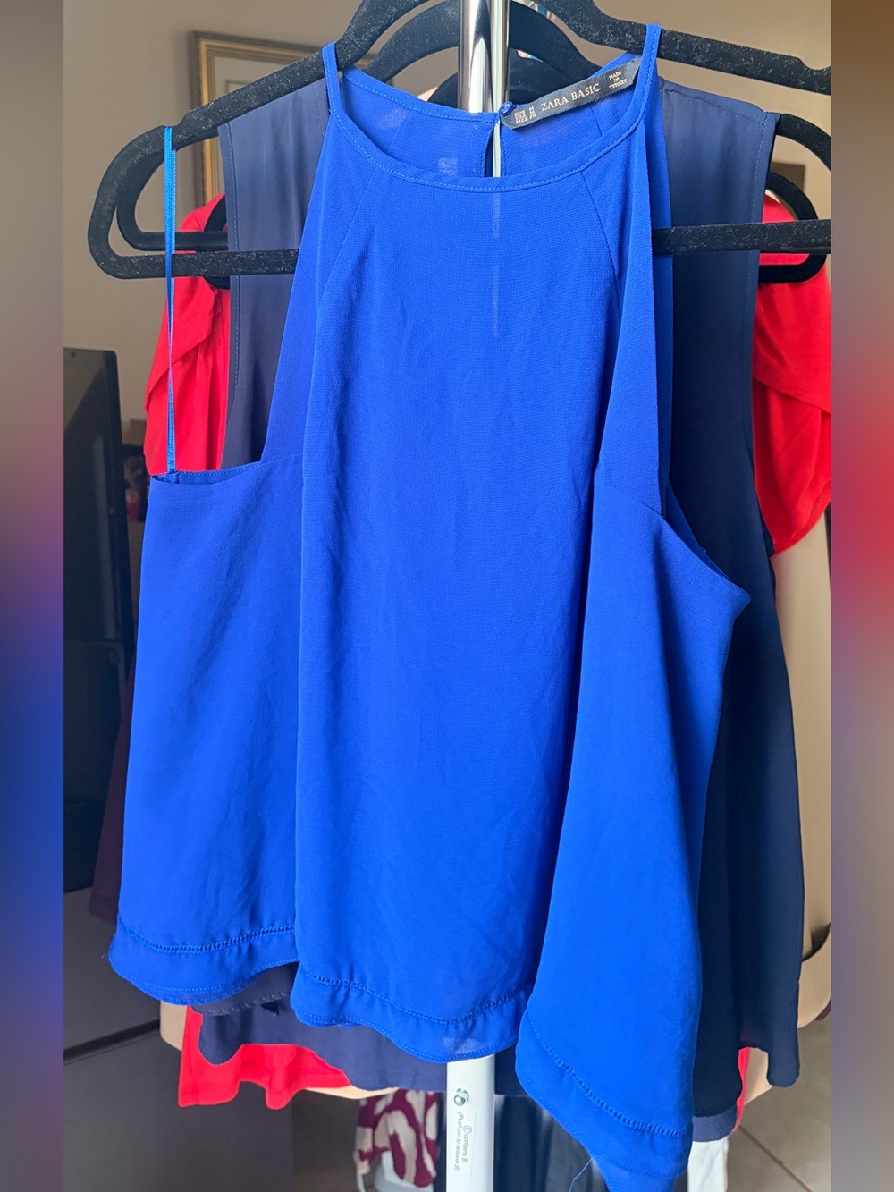 Zara Vibrant Royal Blue Spaghetti-Strap Camisole